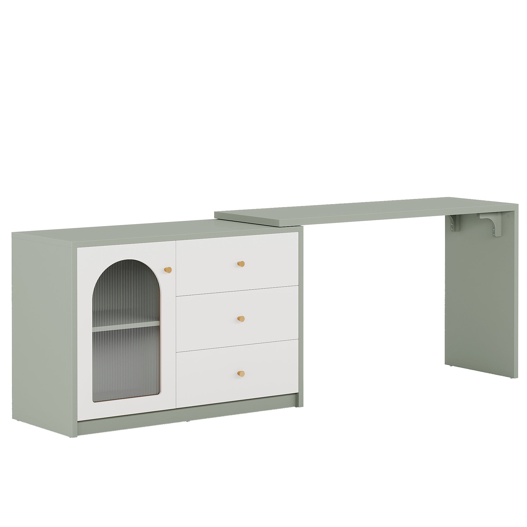 Modern Makeup Vanity, Dressing Table with 3 Drawers and Cabinet
