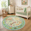 Animal Floral Rug, Soft Washable Area Rug#Color_Green