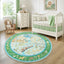 Animal Floral Rug, Soft Washable Area Rug#Color_Blue