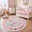 Animal Floral Rug, Soft Washable Area Rug#Color_Pink