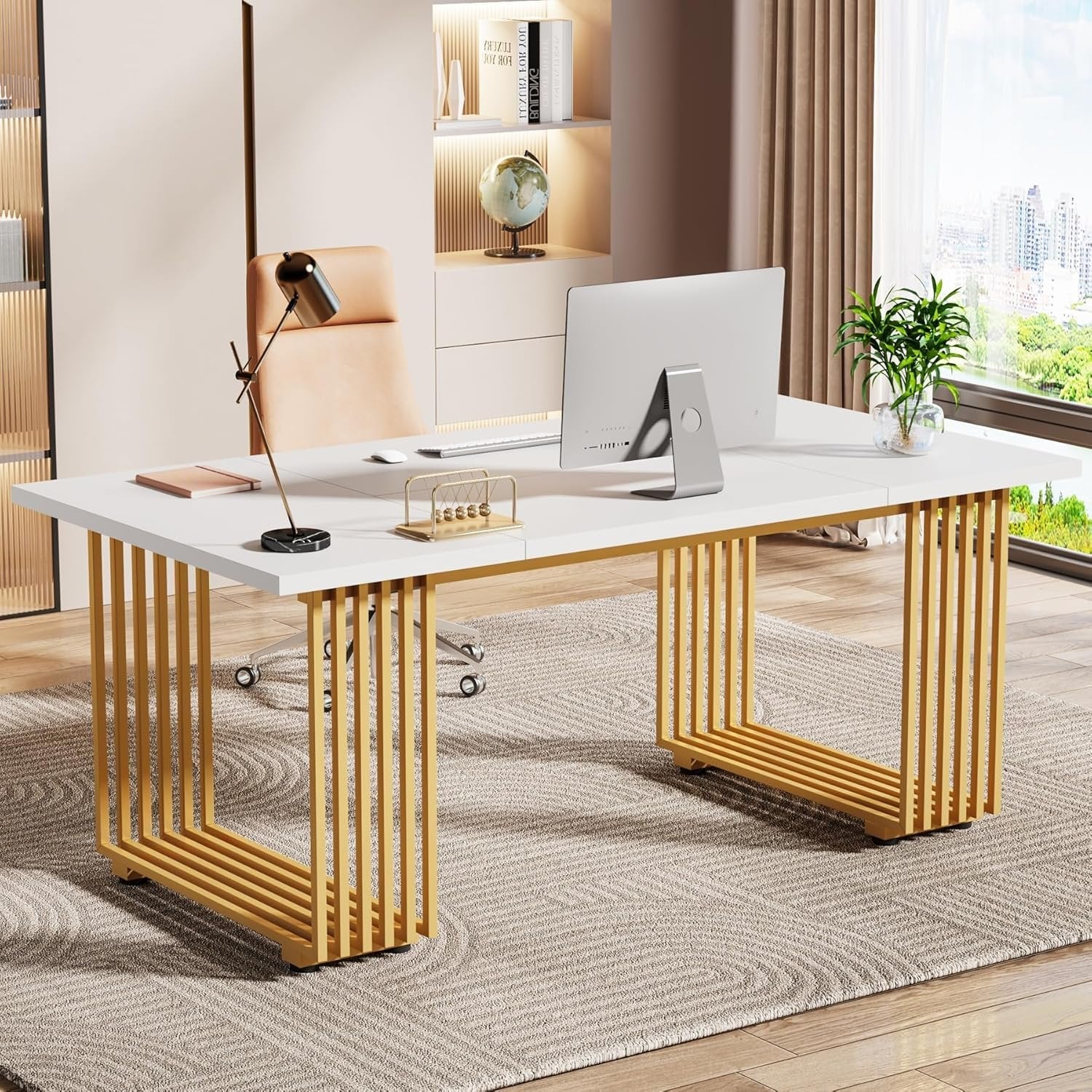 70.9" Executive Desk, Modern Office Computer Desk Conference Table