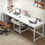 Industrial Two Person Desk, 78" Double Computer Desk with Drawers