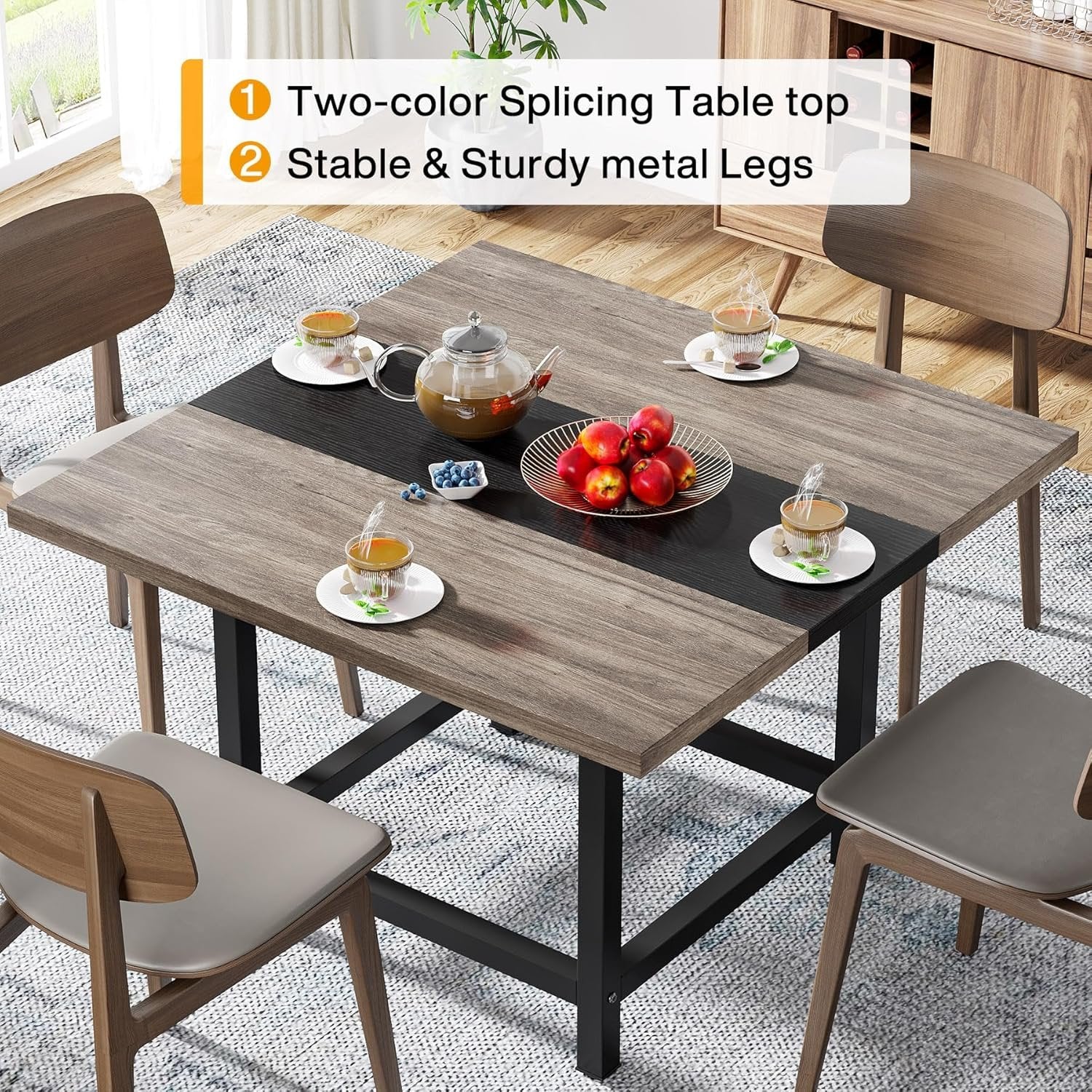 Tribesigns Dining Table, Farmhouse 39