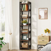 78.7" Tall Bookshelf, 7 Tier Narrow Bookcase Freestanding Display Shelves for Home Office 3