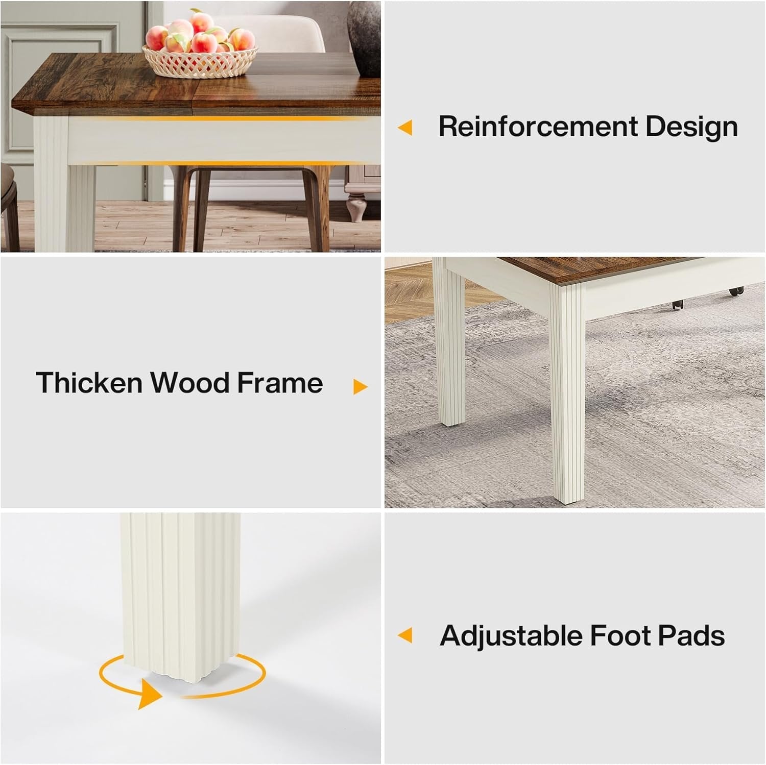 62" Executive Desk, Large Modern Computer Desk Office Writing Table