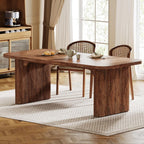 62" Rectangular Dining Table for 4-6, Simple Kitchen Dinner Table