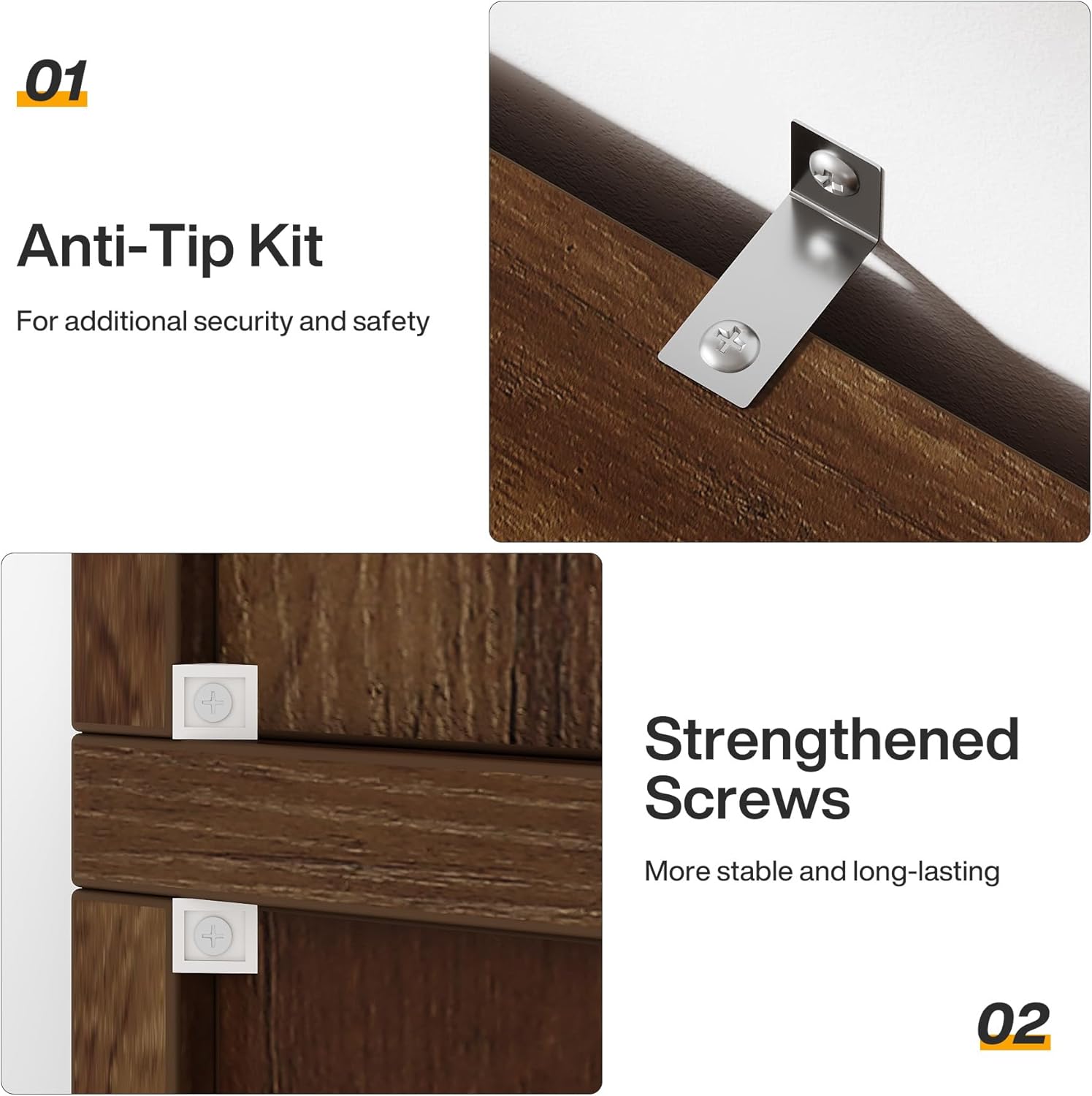 70.8" Wood Bookshelf, 5 - Tier Rustic Bookcase Display Storage Shelving Unit Tribesigns