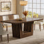 63" Dining Table for 4 - 6, Farmhouse Kitchen Dinner Table with Heavy - Duty Base Tribesigns