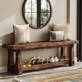 55" Entryway Bench, Foyer Bench with Shoe Storage for Hallway 3