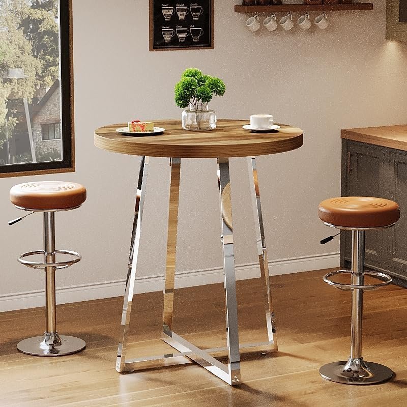 40" Round Bar Table,  High Top Cocktail Table Bistro Pub Table