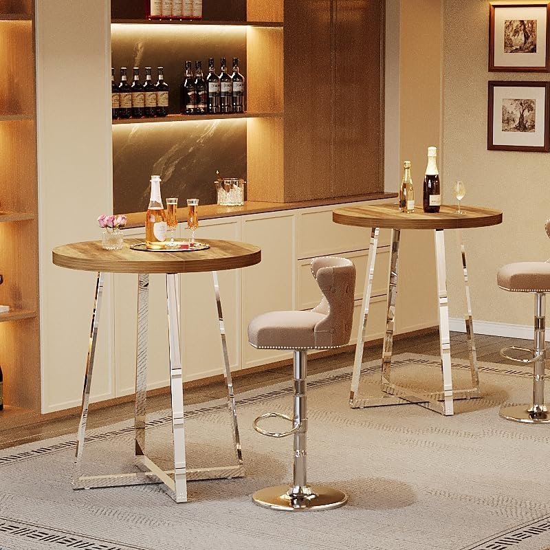 40" Round Bar Table,  High Top Cocktail Table Bistro Pub Table