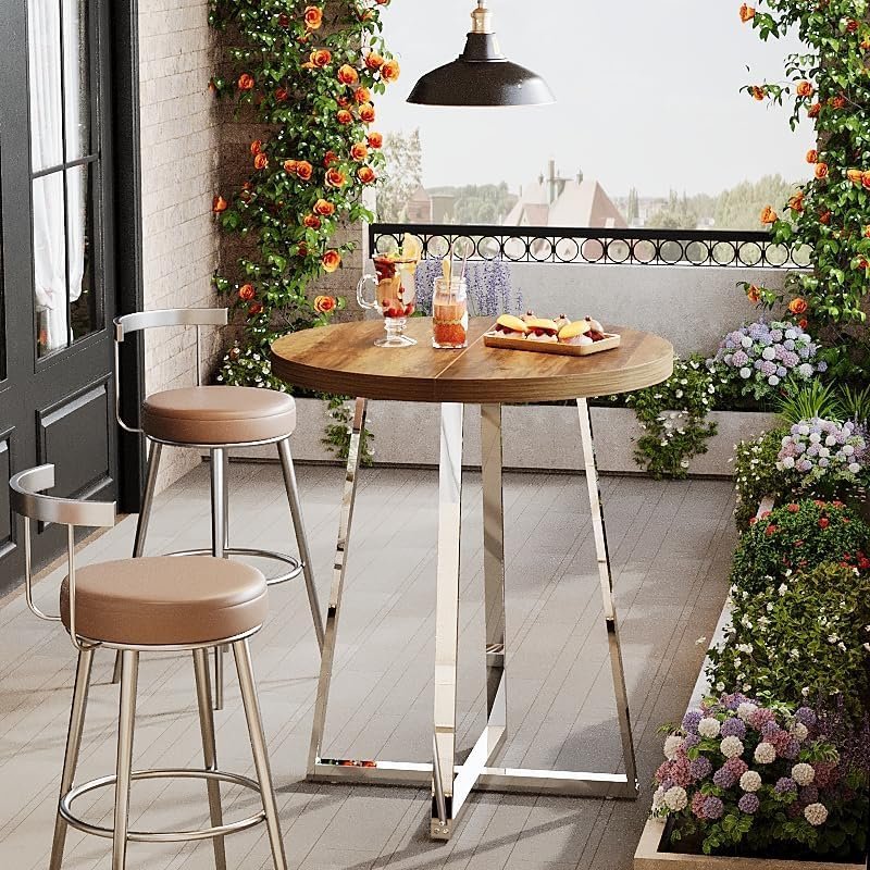 40" Round Bar Table,  High Top Cocktail Table Bistro Pub Table