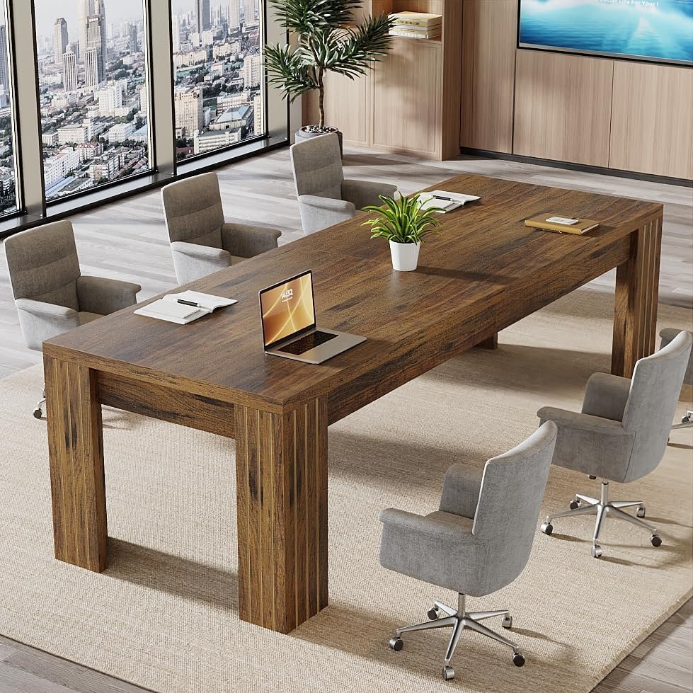 78.7" Two Person Desk, Large Double Computer Table Workstation for Home Office