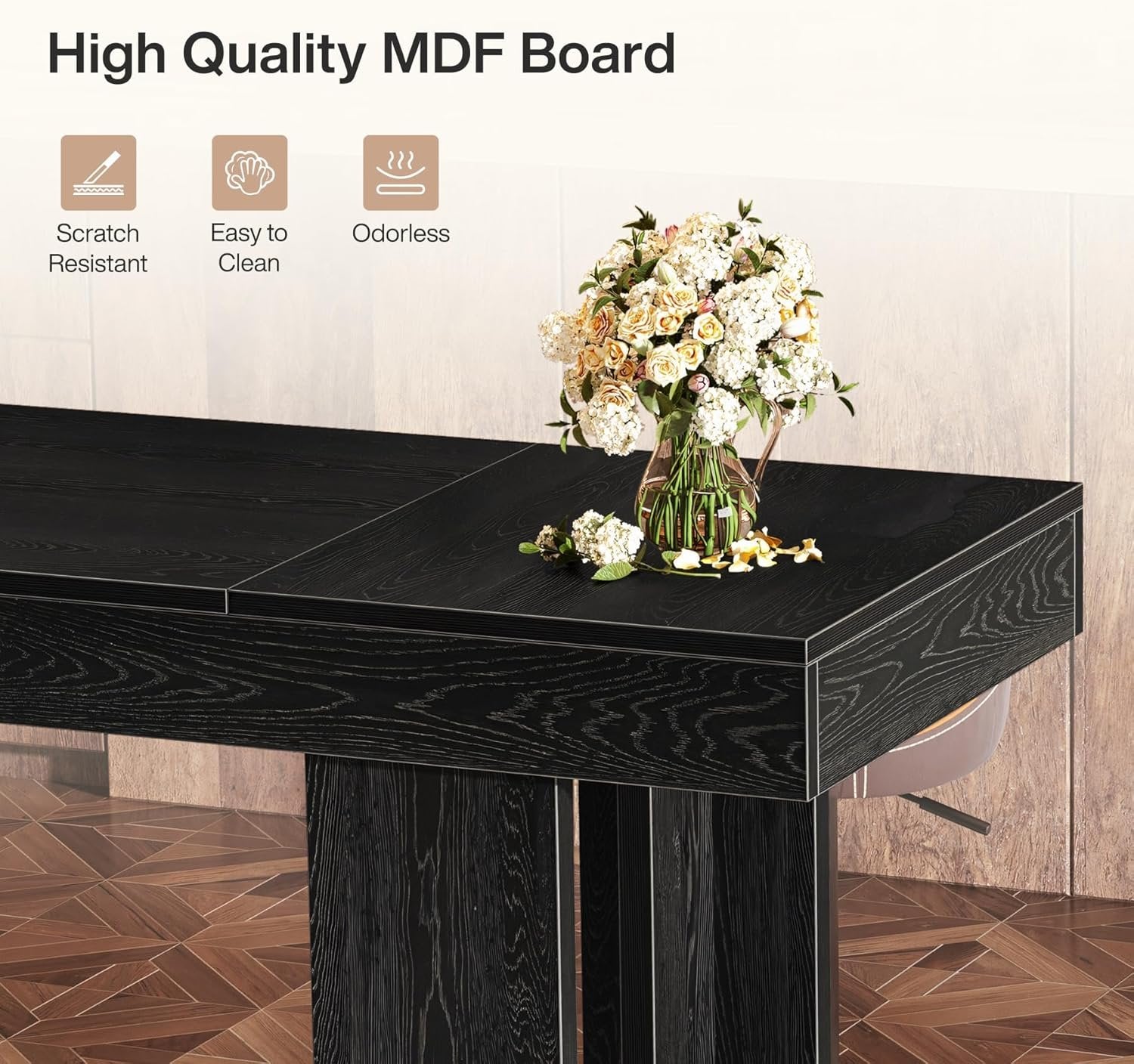 70.9" Long Bar Table, Rectangular Counter Height Pub Table Home Coffee Bar Unit