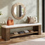 63" Solid Wood Entryway Bench, Modern Upholstered End of Bed Bench
