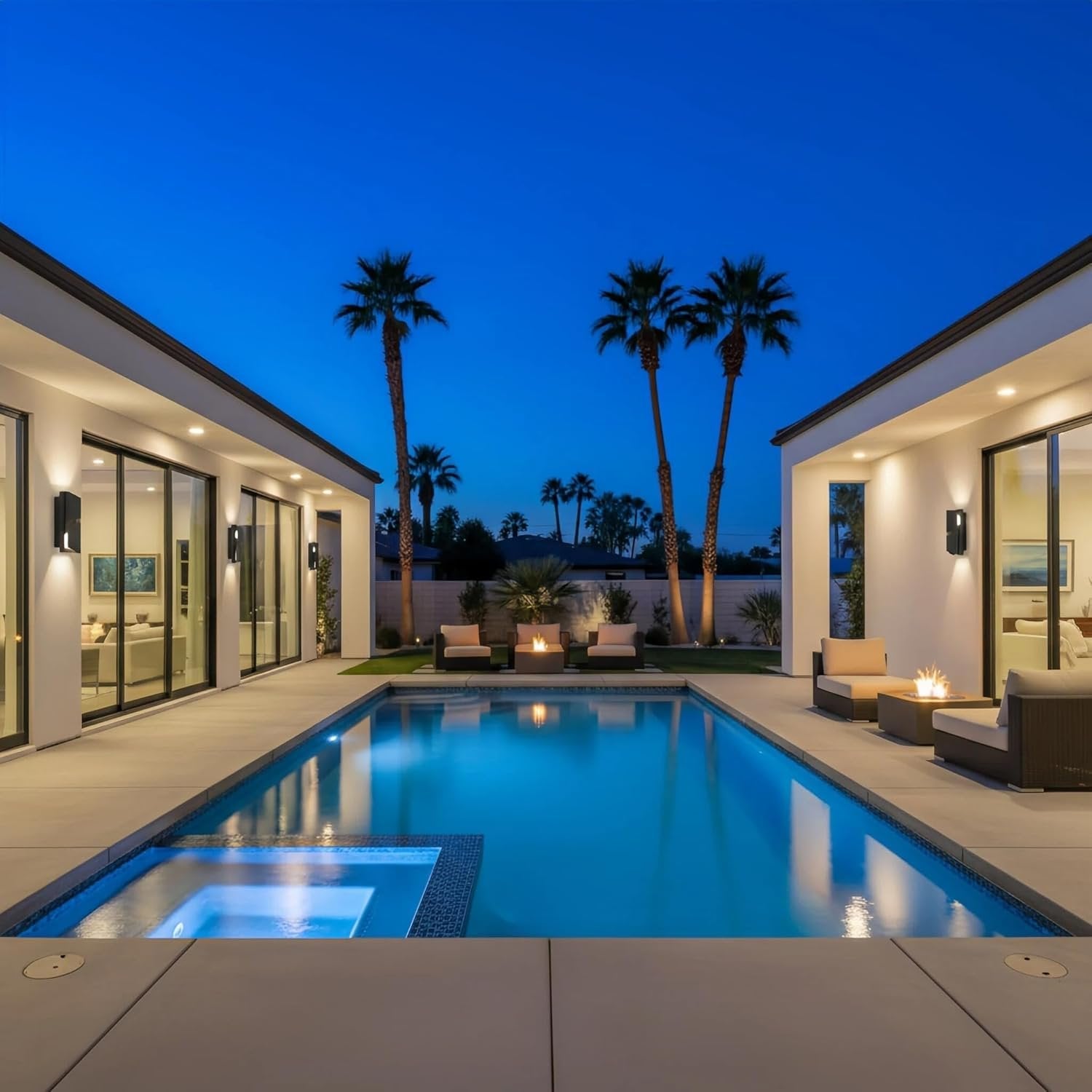 11.8" Modern Wall Lights, 2 Pack LED Wall Sconce Outdoor Patio Wall Light Fixture with 3CCT