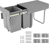Double Pull Out Trash Can, Garbage for Under Kitchen Cabinets 44 Qt with Soft-Close Slides 3