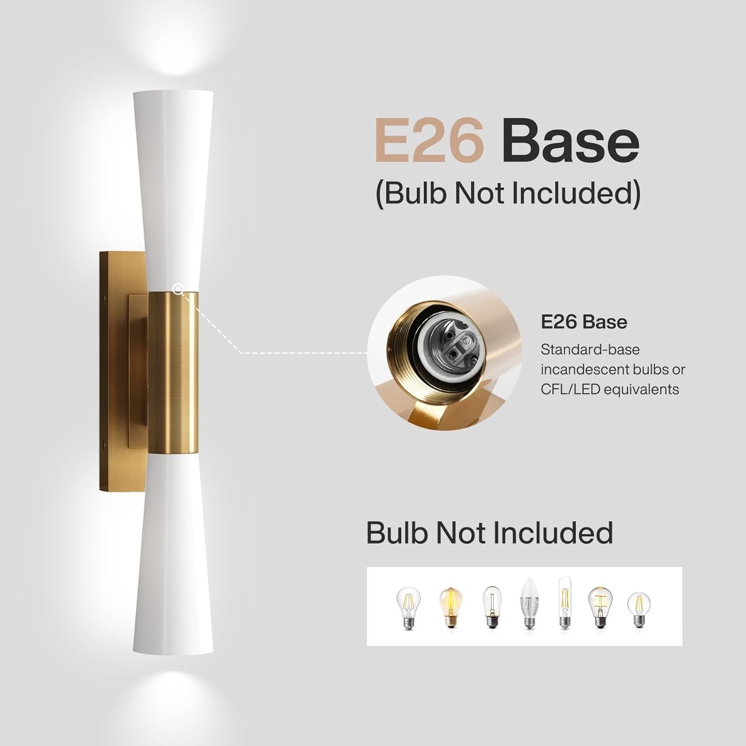 21.7" 2-Light Wall Sconces, Modern Wall Light Fixture with Frosted Glass Shade for Living Room