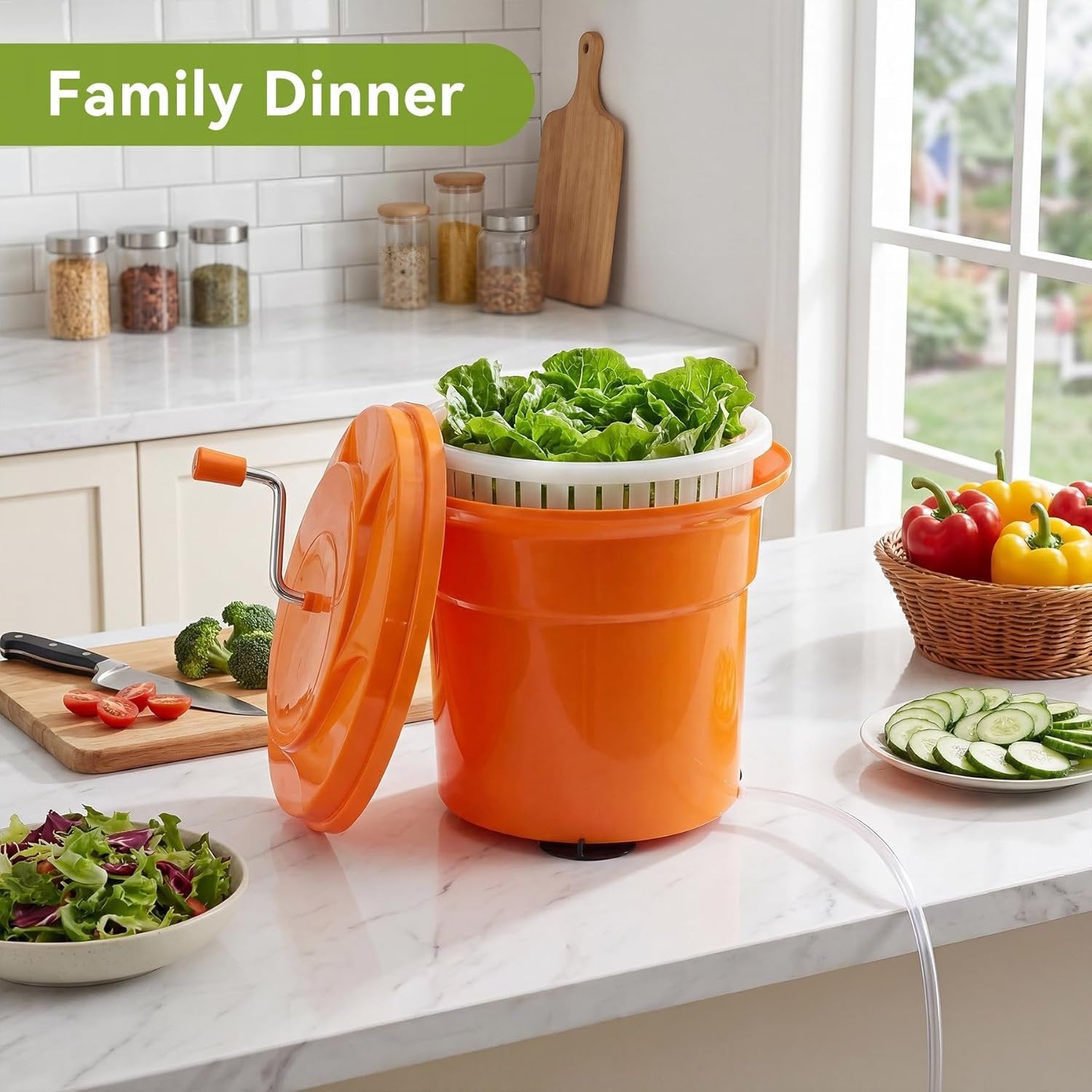 Restaurant salad spinner