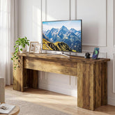 63" Farmhouse TV Stand, Long Media Console Television Stands for 55/60/65/75 Inches TVs 3