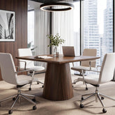 31.5" Square Conference Table, Wooden Meeting Room Table for 4 People 3