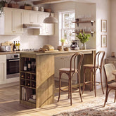 63" Modern Dining Table, Counter Height Kitchen Island Table with Side Storage Cabinet for 4 3