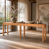 95" Solid Wood Console Table, Farmhouse Sofa Table Behind the Couch for Hallway 3