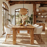 78.7" Extra Long Dining Table, Farmhouse Solid Wood Kitchen Table with Spacious Tabletop for 6-8 3