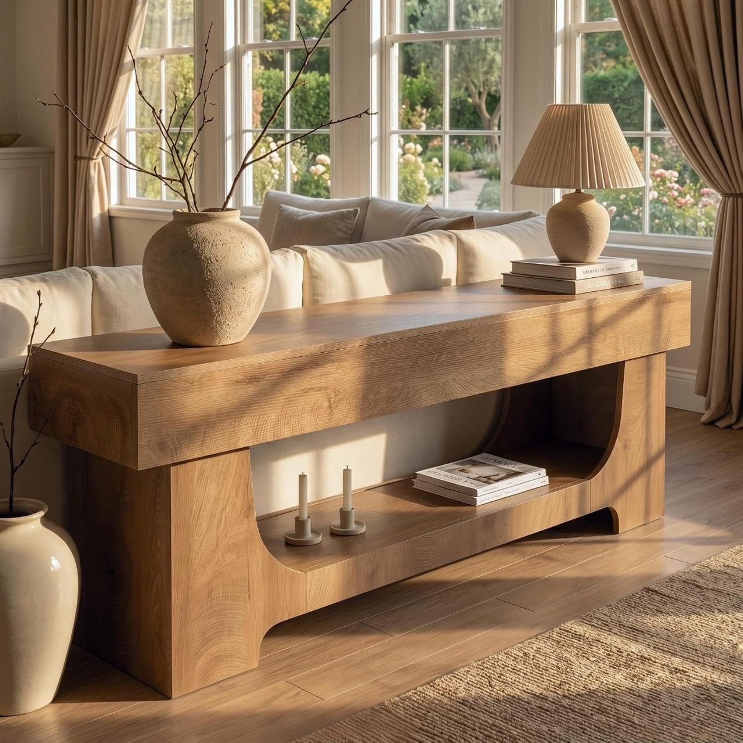 63" Farmhouse TV Stand, Entertainment Center with Storage for TVs Up to 75"
