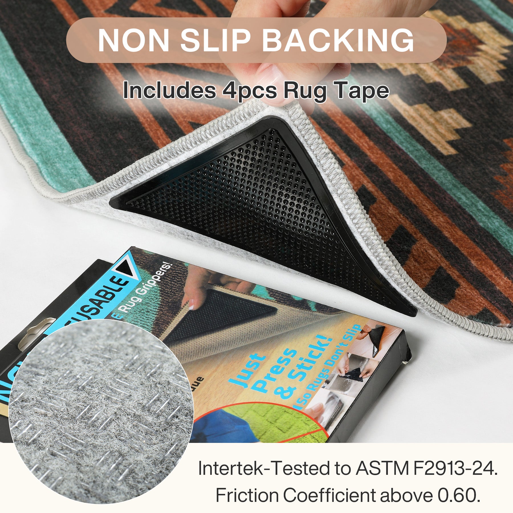 2.5x8/5x7 Boho Southwestern Area Rug, Soft Washable Non Skid Runners Rugs, Aztec Tribal Indoor Carpet for Home Decor