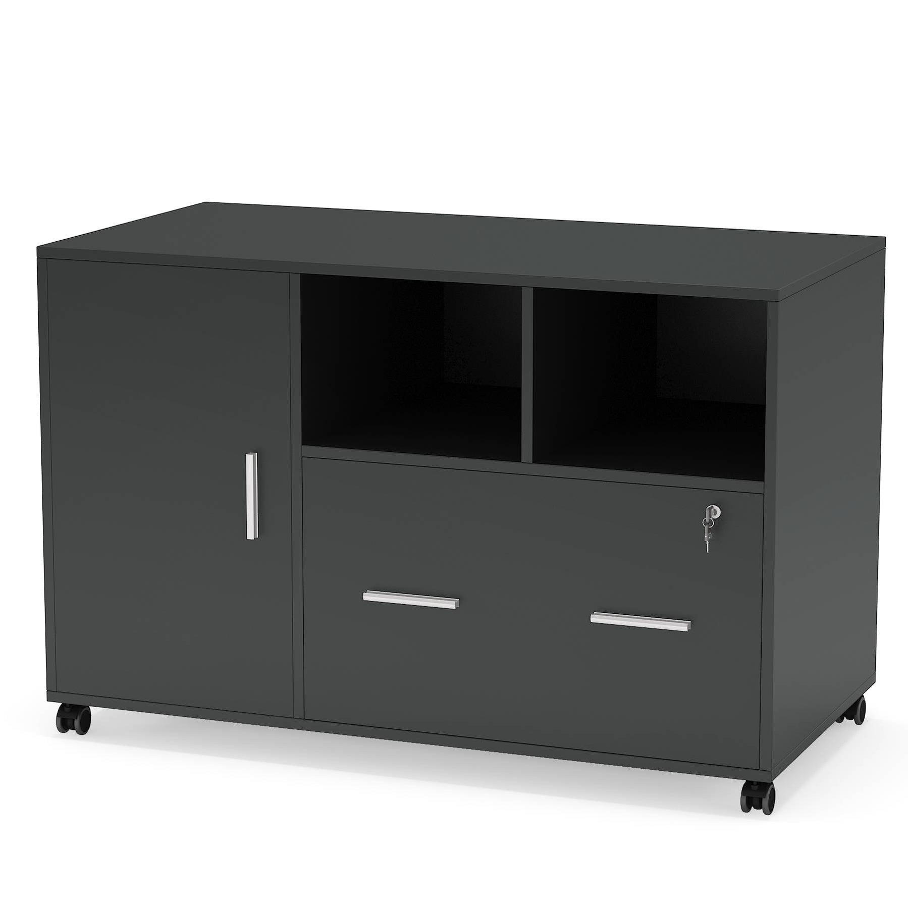 Tribesigns File Cabinet, Mobile Filing Cabinet with Lock & Drawer