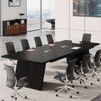 Conference Room Table, 8ft Office Meeting Desk with Cable Management
