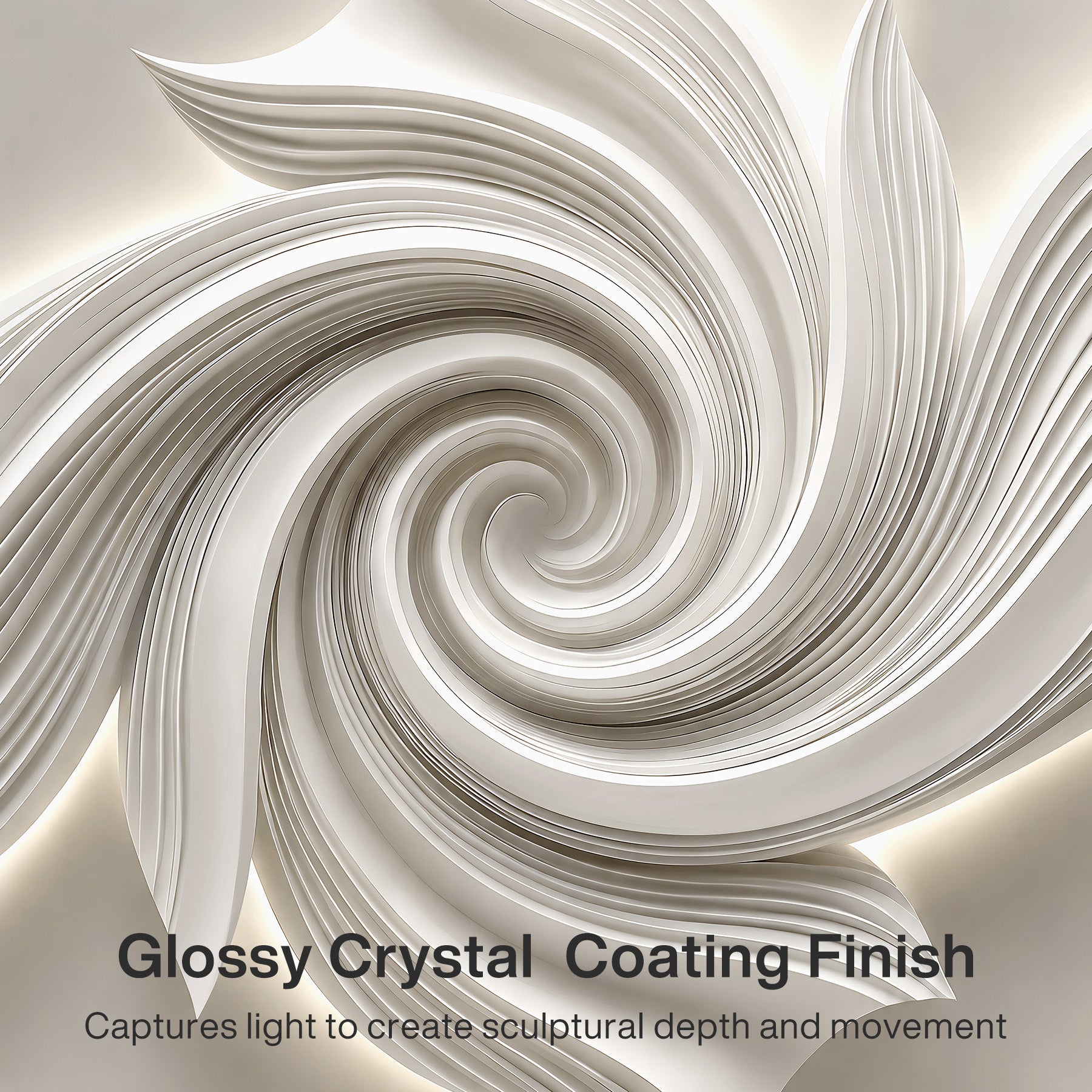 Glossy Crystal Coating Abstract Wall Art Set of 3, Large Textured Canvas Wall Decor with 3D Light Effect for Living Room