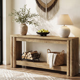 71" Console Table, 2-Tier Farmhouse Sofa Entryway Table for Hallway, Living Room 3