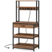 5-Tier Kitchen Baker's Rack with Power Outlets, Drawer & Sliding Shelves Tribesigns