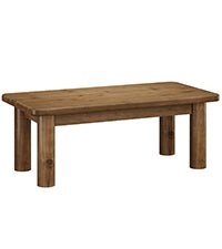 47" Wood Coffee Table, Solid Rectangular Center Table for Living Room