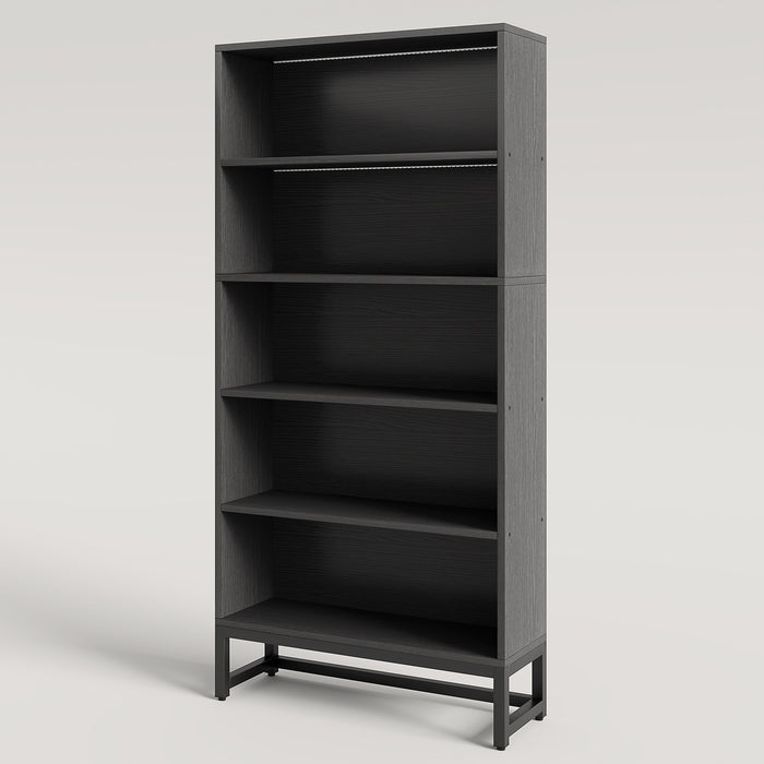 70.8” Bookcase, Large Bookshelf Organizer with 5-Tier Storage Shelves