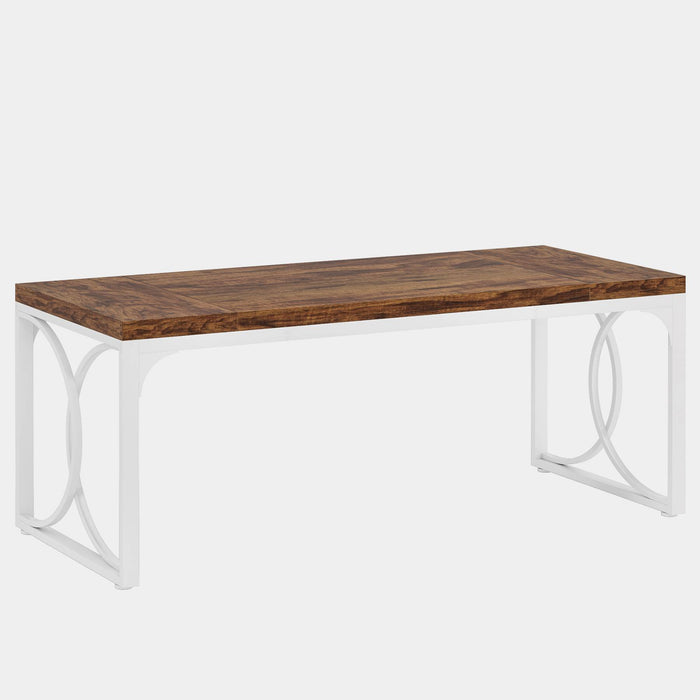 Tribesigns Industrial Dining Table, 63" Rectangular Kitchen Table with Strong Metal Frame