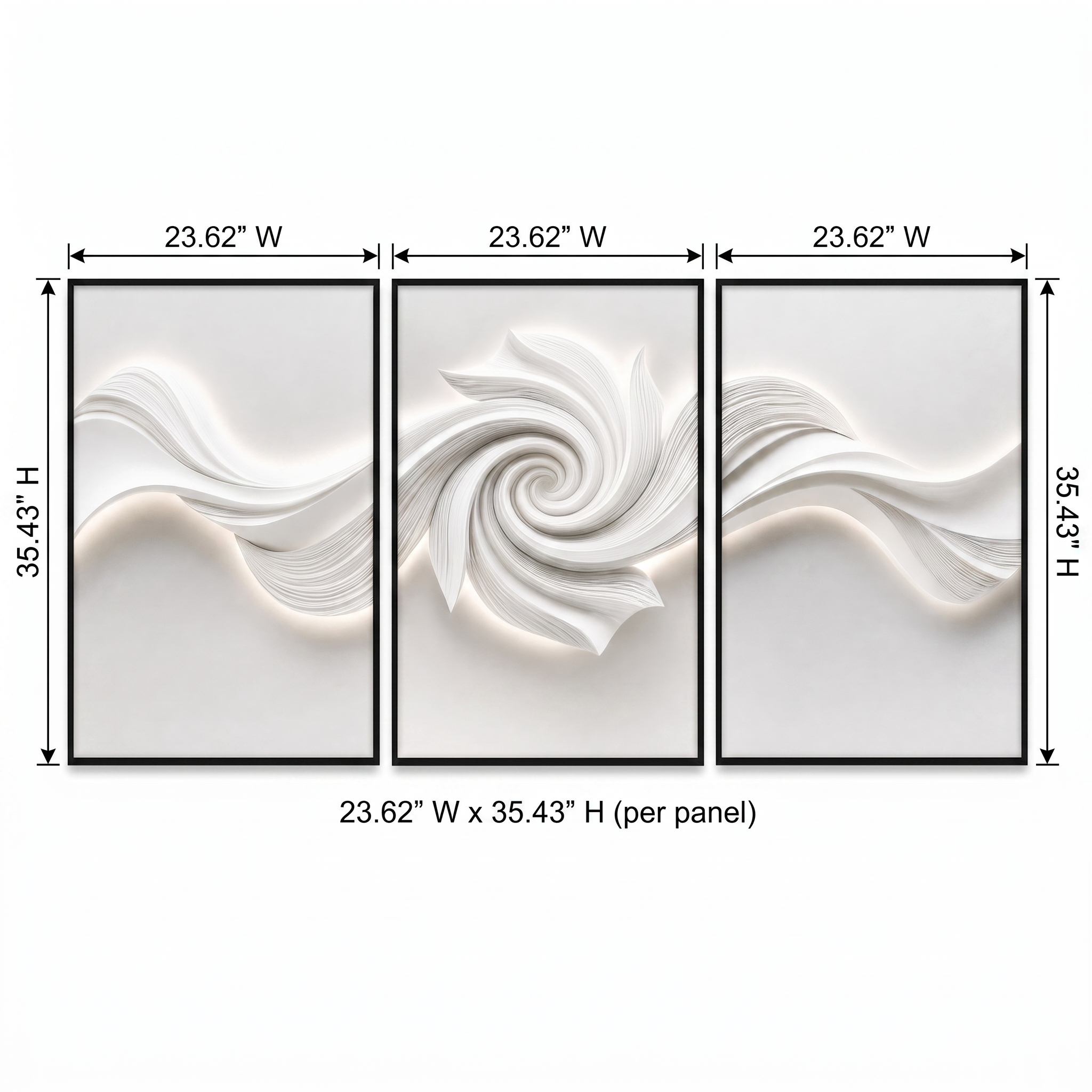 Glossy Crystal Coating Abstract Wall Art Set of 3, Large Textured Canvas Wall Decor with 3D Light Effect for Living Room