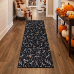 Halloween Skeleton Area Rug#Color_Black