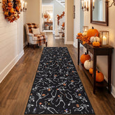 Halloween Skeleton Area Rug#Color_Black 3