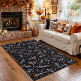 Halloween Skeleton Area Rug#Color_Black 3