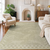 Leaping Cheetah Print Checkered Area Rug#Color_Beige 3