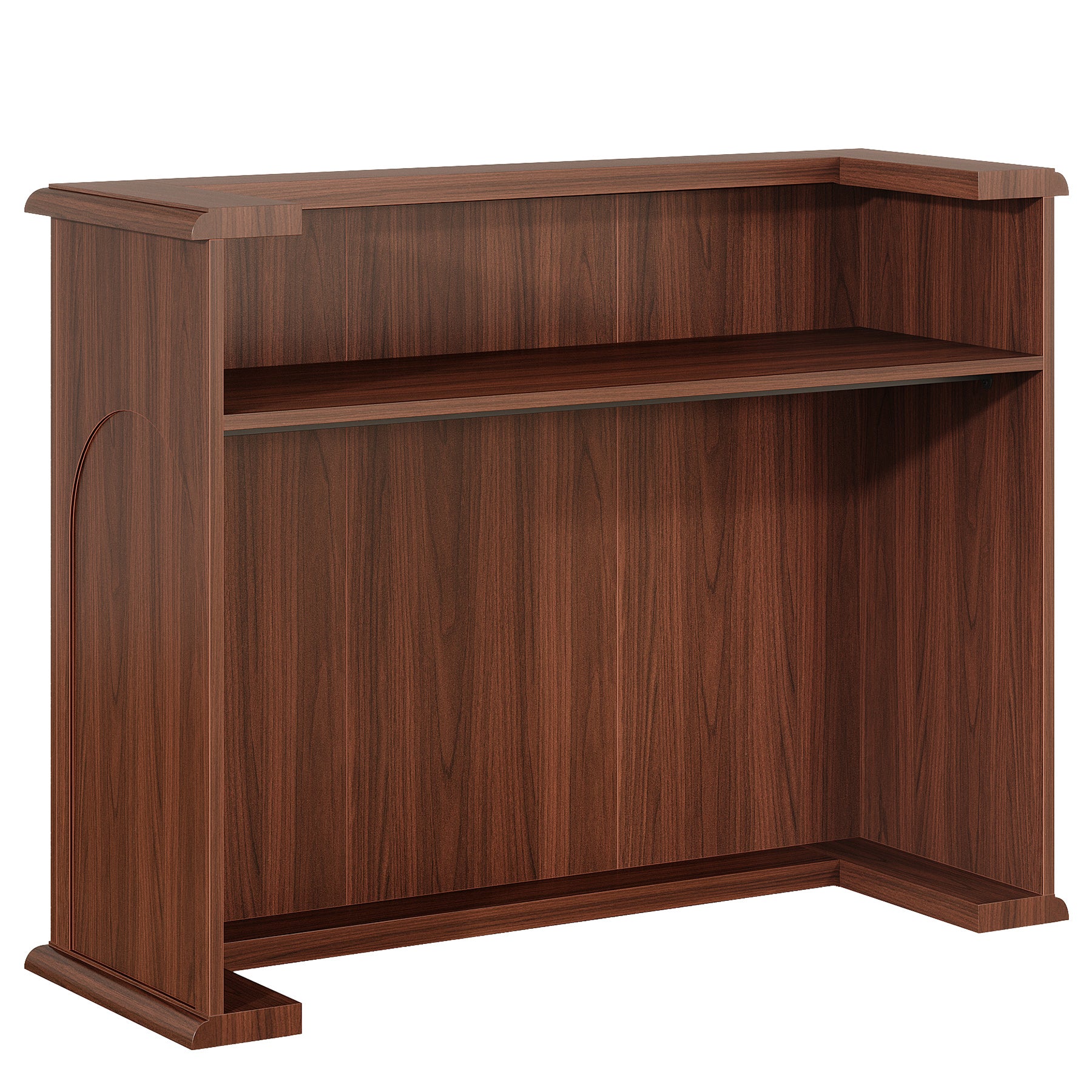 Mid-Century Bar Table, 55" Home Bar Unit Liquor Wine Table