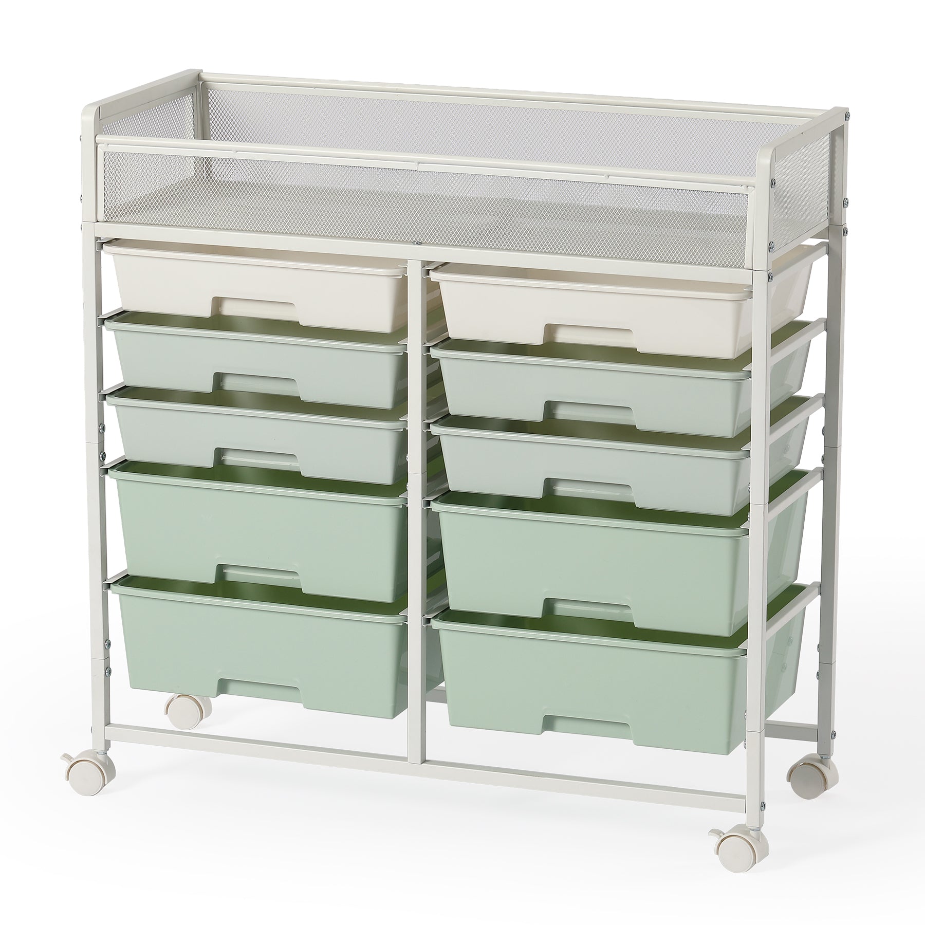 Rolling Craft Cart with Drawers, Rolling Utility Cart Art Craft Organizers and Storage with Lockable Wheels