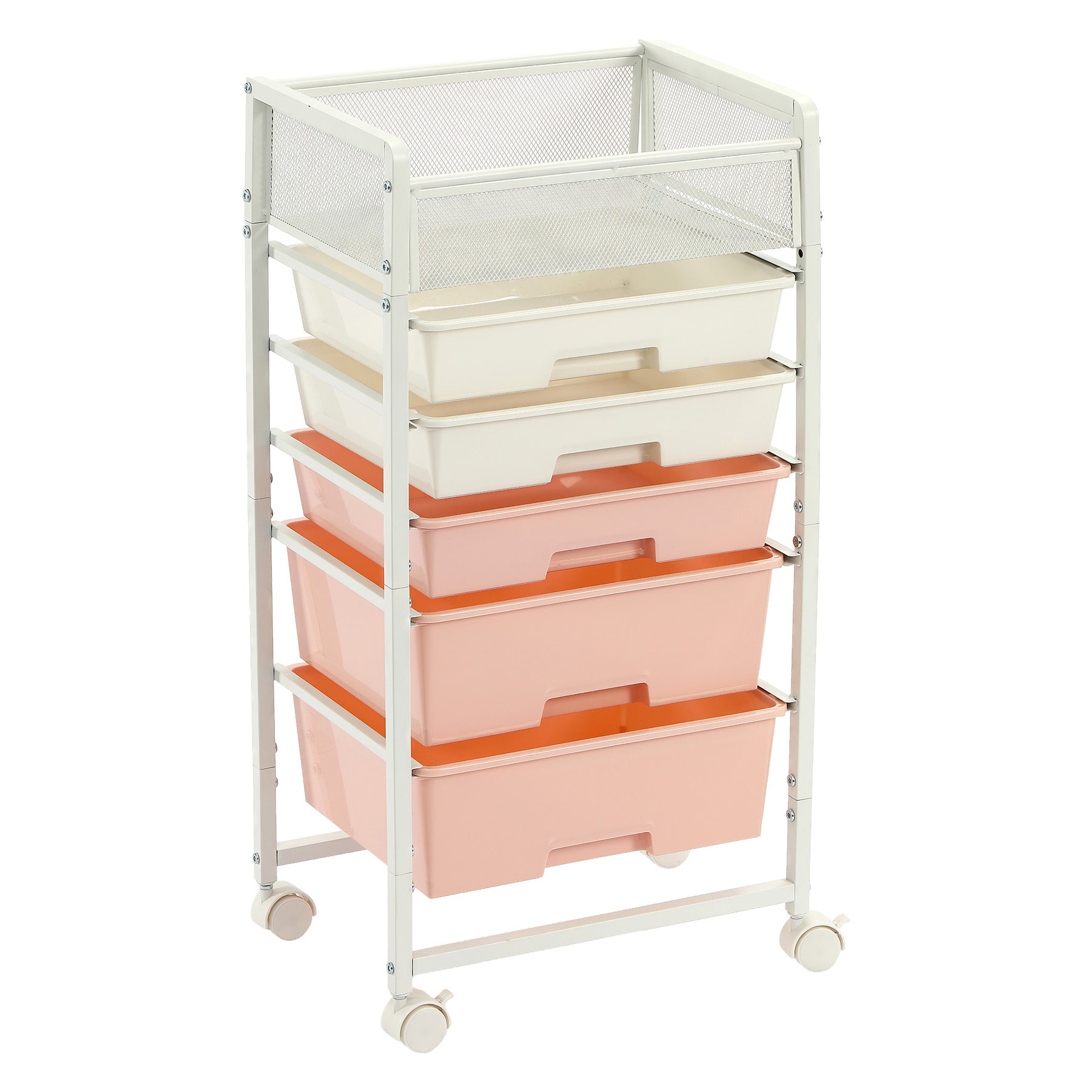 Rolling Craft Cart with Drawers, Rolling Utility Cart Art Craft Organizers and Storage with Lockable Wheels