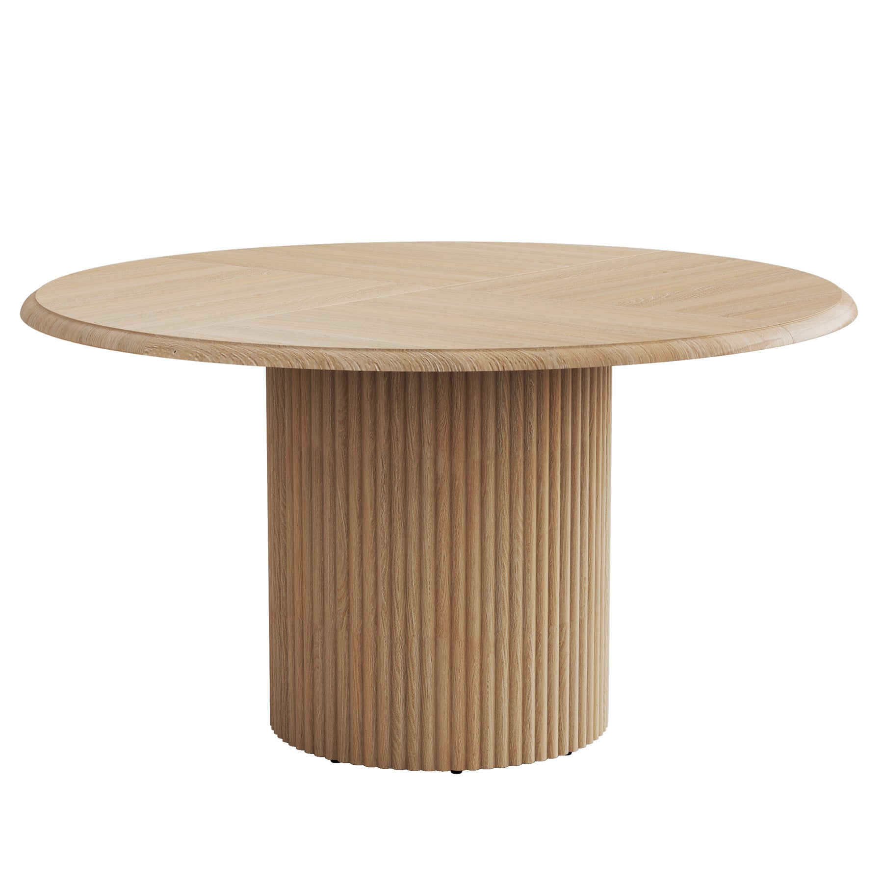 Round Dining Table, 47.24" Farmhouse Kitchen Table with Metal Base for 4