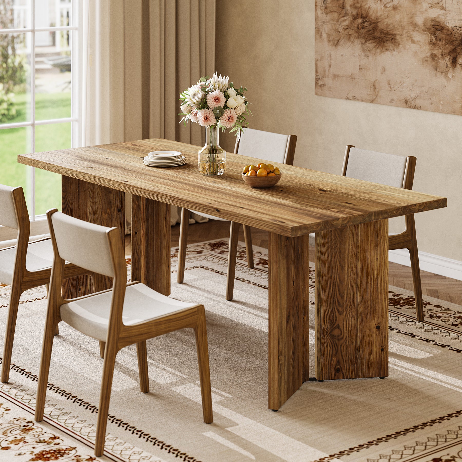 Solid Wood Dining Table, 63