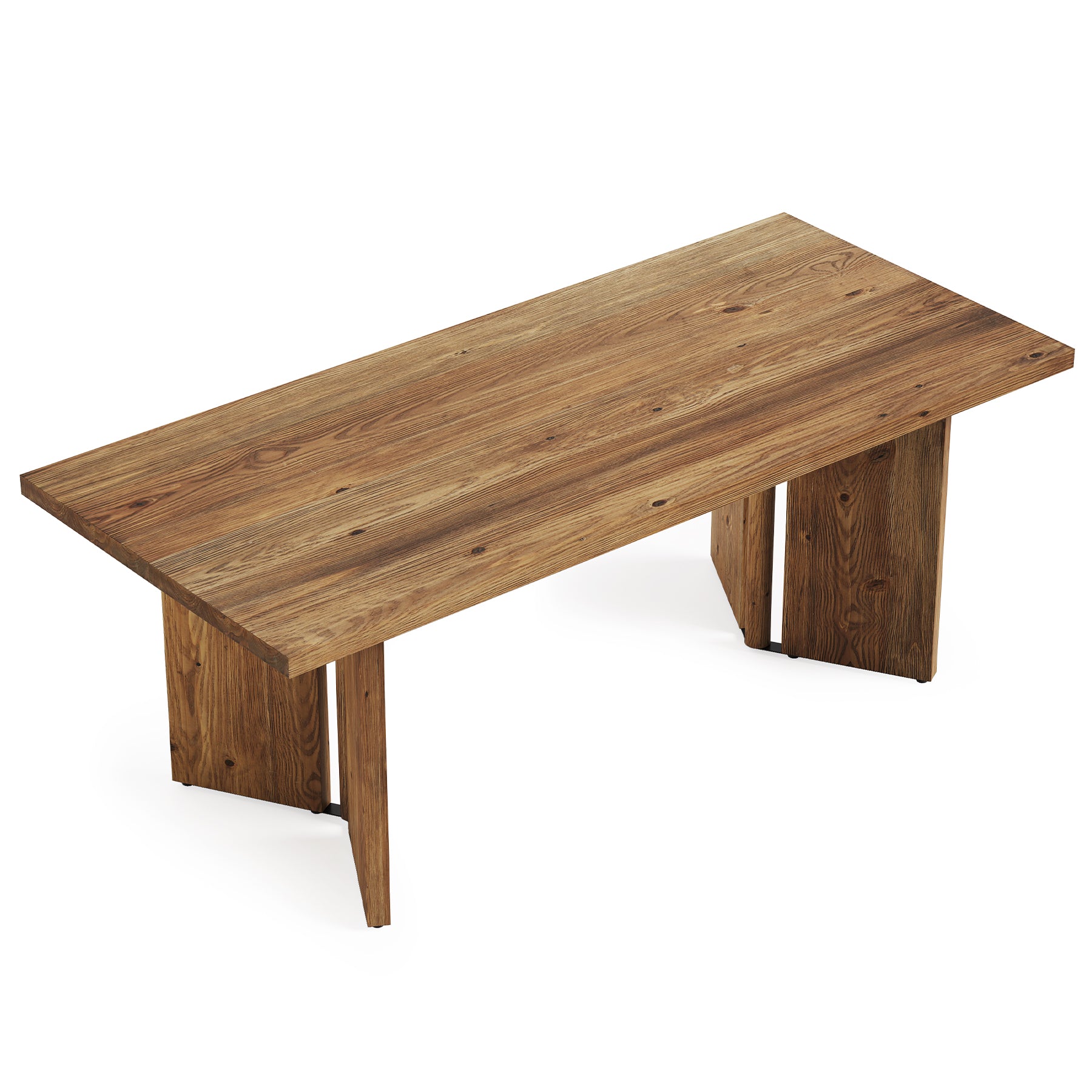 Solid Wood Dining Table, 63" Farmhouse Long Kitchen Table