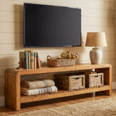 Solid Wood Tv Stand, Rustic Entertainment Center Media Console for Tv Up to 65" 3